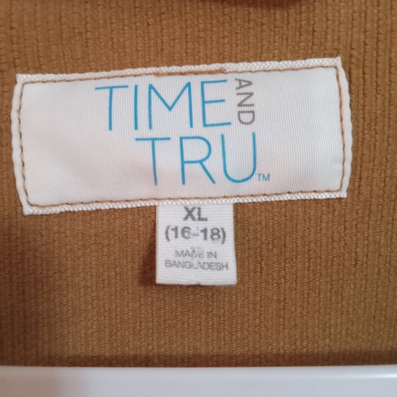 Cute Brown Coudoury Crop Jacket Blazer (Time & Tru) - Picture 2 of 7